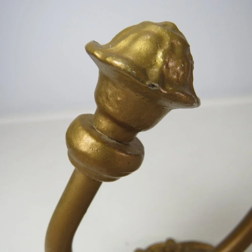Cast Iron Metal Hook Warm Gold 8 1/4